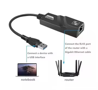 Adaptador USB-C a Ethernet, red Gigabit RJ45, tarjeta de red LAN con cable de 100Mbps, externa para Windows y Mac OS
