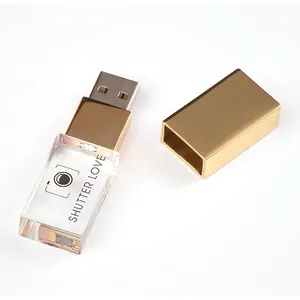 Khắc Biểu Tượng Tùy Chỉnh Mini Pha Lê USB Ổ Đĩa Flash Với Thời Gian Giao Hàng Nhanh