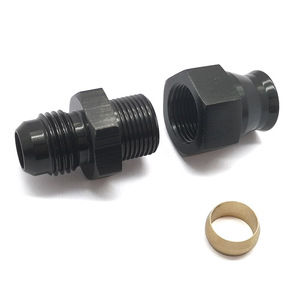 Junta reductora de aluminio para línea de combustible, An6 3/8 a 5/16, para modificación automotriz, color negro - Product Image 1