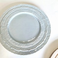 Assiettes à dîner design moderne français assiette en céramique rose beige bleu vaisselle motif en relief assiette de chargeur pour les fêtes et les cadeaux