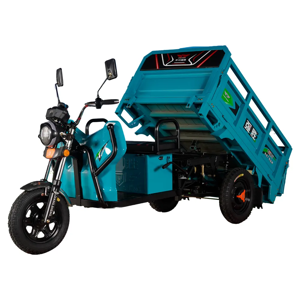 cheap electric tricycle rickshaw cargo loader mini truck with heavy duty dump manufacturer in Karnataka India