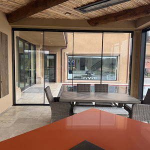 2025 lussuosa Villa padronale porte in <span class=keywords><strong>vetro</strong></span> temperato allettante Loggia terrazze balcone sottile porta scorrevole - Product Image 6