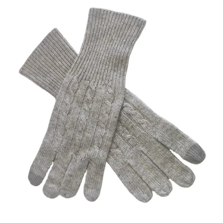 Wholesale Eco-friendly wool glove Fashion Women Custom Cashmere Gloves touch screen gloves for Winter