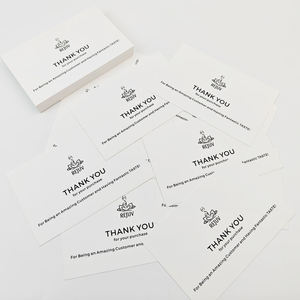 Custom Luxury Business Card Thank You Cards Small Business Printable White Black Paper Logo Matt Lamination Printing Handling - Product Image 5