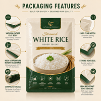 Sachet Doypack en feuille d'aluminium thermoscellable pour riz en conserve, riz instantané et plats préparés, avec impression OEM, Marque YouLai