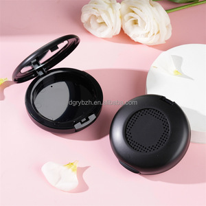 Contenitore Compatto Rotondo Vuoto con Fibbia, Scatola Nera Opaca per Cipria in Polvere Libera, <span class=keywords><strong>Ombretto</strong></span>, Blush, Illuminante e Contouring con Specchio e Piumino - Product Image 3