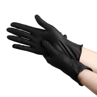 Boîte de gants personnalisés avec logo, gants de travail, gants en nitrile noirs jetables, sans poudre, sans latex