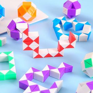 งูวิเศษเพื่อการศึกษาแบบยืดหยุ่น, ลูกบาศก์มายากลพับได้, ของเล่นกาชาปอง, ลูกบาศก์มายากลแปลงร่างได้ 24 ส่วน, ของเล่นฟิดเจ็ต - Product Image 6