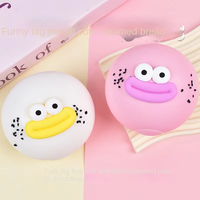 Nouvel Arrivage Jouet Anti-Stress Souple et Portable en Caoutchouc, Forme Mignonne de Boulette Vapeur à Grands Yeux et Bouche de Saucisse