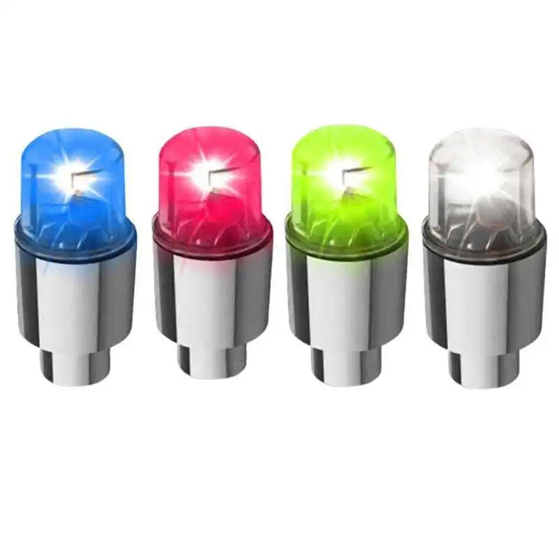 Green Red Blue RGB Tire Rim Gas Valve Bulb with Battery Tire Wheel Decorative Atmosphere Led Light for Car Motorcycle Bicycle