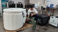Refroidisseur d'eau pour bain de glace sportif avec compresseur, évaporateur rotatif et pompe à vide - Capacité de refroidissement de 1950 W pour la récupération athlétique