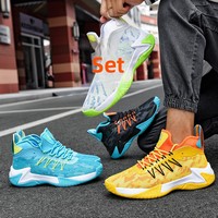 Chaussures de basketball pour hommes, best-sellers d'été, baskets respirantes en mesh, baskets athlétiques à semelle souple pour étudiants, baskets basses antidérapantes