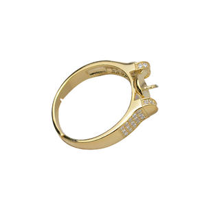 Anillo para el Cabello Abierto de Plata S925, Ajustable, con 7-8 Perlas, Accesorios para DIY, Soporte Vacío, Moderno, 2799, Fornituras y Componentes de Joyería - Product Image 5