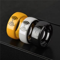 Bague NFC semi-céramique Yian pour cartes de visite, clé d'accès pour hôtels, balise NFC 13,56 MHz