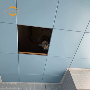 Âm thanh hiện đại hấp thụ Hợp kim nhôm đục lỗ thả treo gạch Trần với lưới Trần 2x2 vuông chống cháy không thấm nước - Product Image 4