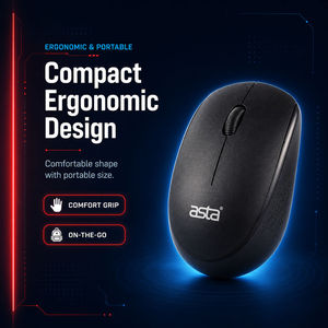 Ratón inalámbrico Bluetooth ASTA de 2,4 GHz, ergonómico, de plástico, con resolución de 800, 1200 y 1600 DPI y logotipo personal - Product Image 2