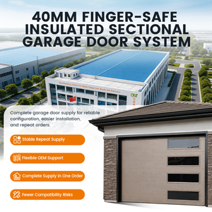 <span class=keywords><strong>Porte</strong></span> <span class=keywords><strong>de</strong></span> <span class=keywords><strong>garage</strong></span> <span class=keywords><strong>sectionnelle</strong></span> avec quincaillerie, style européen, en acier isolé, protection anti-pincement, automatique, certifiée CE - Product Image 2