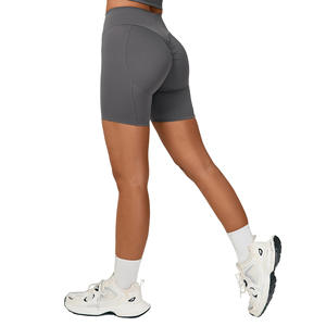 Pantalones cortos deportivos de Yoga de nuevo estilo, pantalones cortos de entrenamiento ajustados de cintura alta, pantalones de Yoga transpirables de cadera de melocotón de secado rápido para correr - Product Image 5