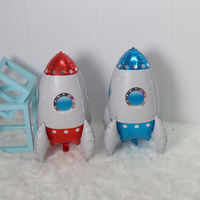 Globo de papel de helio de astronautas espaciales de alta calidad, globos de aire de cohete 4D, decoraciones para fiesta de cumpleaños, juguetes inflables para niños