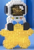 Moon Spaceman DIY Jouet Éducatif Mini Briques Astronaute Action Figure Blocs de Construction Ensemble Plastique 40 Pièces