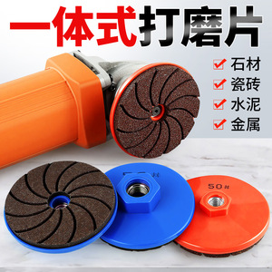 Disque de meulage intégré pour le polissage des carreaux, du marbre, du ciment et du métal, disque de polissage à sec pour meuleuse d'angle M10 M14 - Product Image 4