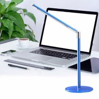 Lampe de bureau américaine contemporaine avec station de charge, lampe de table LED flexible à intensité variable DC avec abat-jour en métal