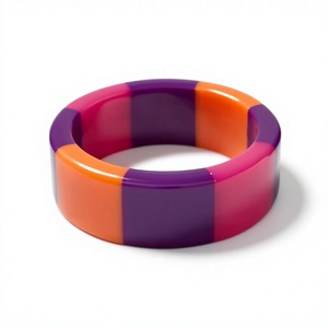 Newly Best Quality Handmade Resin <b>Bangle</b> Set Design Stylish Round Colorful Pattern Women Jewelry Craft Bracelet Wedding Woman - Product Image 5