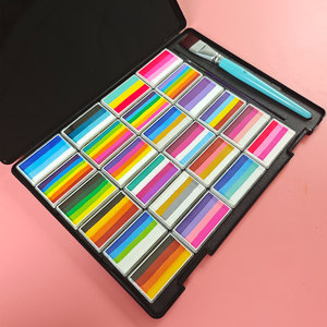 Juego <span class=keywords><strong>de</strong></span> Pintura Facial Profesional a Base <span class=keywords><strong>de</strong></span> Agua <span class=keywords><strong>para</strong></span> Niños, Seguro y Vegano, Suministros <span class=keywords><strong>de</strong></span> Pintura Corporal, Pastel Arcoíris Dividido, Oferta <span class=keywords><strong>de</strong></span> Navidad - Product Image 4