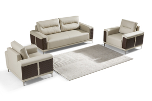 एर्गोनोमिक 3-टुकड़ा चमड़े का कार्यालय घर के रहने वाले कमरे या होटल रिसेप्शन के लिए आरामदायक - Product Image 4