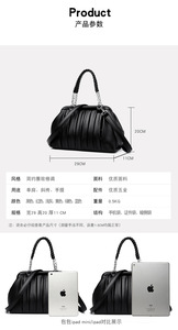 New Fashion Vintage <b>Soft</b> PU <b>Leather</b> Designer Handbag for Women Quality Shoulder <b>Bags</b> Luxury Ladies Large Capacity Handbag - Product Image 3