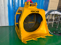 Écran rotatif HNCHB pour tamisage de sable, gravier et terre – Godet hydraulique pour criblage rotatif