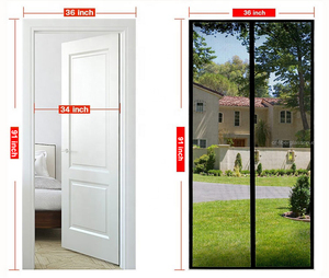 <span class=keywords><strong>Mosquitera</strong></span> Magnética para Puerta y Ventana, Malla Antimosquitos de Poliéster, Diseño Moderno, Negro, 100x210cm, Fácil <span class=keywords><strong>Montaje</strong></span> - Product Image 5