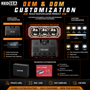 REDSEA RG300 110W Phares auxiliaires LED à large plage de tension pour calandre avant, faisceau haut et bas, IP68, <span class=keywords><strong>ventilateur</strong></span> en aluminium pour Ford Ranger - Product Image 6