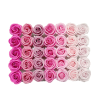 Bouquet de roses artificielles en savon à 4 couches en gros - Taille 5 cm pour les décorations de remise de diplôme, de fête des mères et de mariage