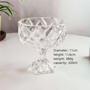 Ensemble de bols en verre pour crème glacée et desserts, verre sodocalcique, six pièces, capacité de 300 ml, résistant aux hautes températures, <span class=keywords><strong>sans</strong></span> poignée - Product Image 4