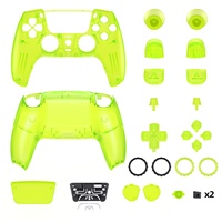 Coques de remplacement transparentes personnalisées pour manette PS5 BDM-030/040/050 - Boîtier avant et arrière transparent avec boutons