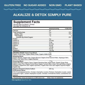 Polvo desintoxicante de vitaminas y minerales de alta calidad, verde, sin azúcar y sin gluten, que apoya la salud inmunológica. - Product Image 2