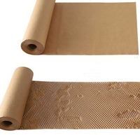 Kemasan Bungkus Kertas Ramah Lingkungan Sarang Lebah, Dapat Disesuaikan, Untuk Toko Bunga, Gulungan Kraft Grosir, Pelindung Keramik & Kaca