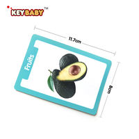 Jeu de cartes flash éducatives personnalisées pour l'apprentissage de l'anglais avec boîte, sur le thème des fruits, des animaux, des légumes et des couleurs, pour étudiants et enfants