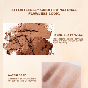 Paleta bronceadora en polvo de prensa para contorneado de larga duración, nutrición de alta pigmentación única con etiqueta privada personalizada - Product Image 3