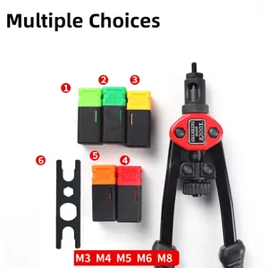 Manual Riveting <b>Tool</b> Threaded Insert Riveter Steel <b>Hand</b> <b>Tool</b> with Hex Handle and Installer for Metal Assembly - Product Image 5