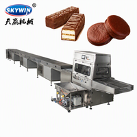 Machine à enrober les gaufrettes au chocolat avec tunnel de refroidissement – Nouveau produit – Machine à enrober les biscuits au chocolat – Machines à fabriquer les barres de biscuits