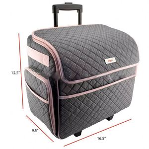Échantillon gratuit : Sac de transport à roulettes robuste avec poignées et bandoulière, compatible avec un étui pour machine à coudre sur roulettes - Product Image 2