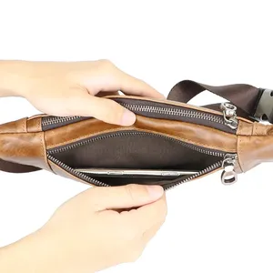 กระเป๋าหนังวัวแท้ AndoBag รุ่นวินเทจ สะพายข้างสำหรับผู้ชาย กระเป๋าธุรกิจ กระเป๋าสะพายไหล่ กระเป๋าคาดเอว รุ่น 1672 - Product Image 6