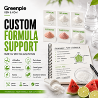 Greenpie OEM Marque Privée Sportive Supplément Alimentaire Pastèque Citron Vert Sans Caféine Pré-Entraînement Poudre Stimulante