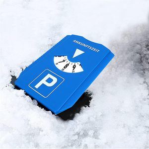 Disco de estacionamiento de plástico para coches de Alemania con chips integrados para carritos de compra y raspador de hielo con temporizador - Product Image 6