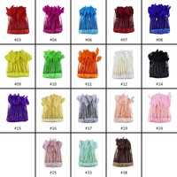Ruban de plumes de canard colorées détachables 15-20cm pour l'artisanat, la décoration de carnaval, les vêtements de mariage, les accessoires de couture