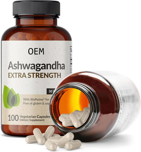 Capsules d'extrait de racine d'Ashwagandha 100% pur, 500 mg, biologique, marque privée OEM, soutien immunitaire pour adultes, amélioration de la mémoire, du sommeil, de la force et de l'endurance - Product Image 4