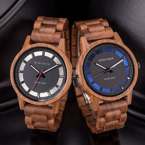 DODO DEER Montres de luxe pour hommes 2020 Montre de mode pour femmes Montre Curren Bois Chine Original MIYOTA Ronde Analogique Décontractée - Product Image 5