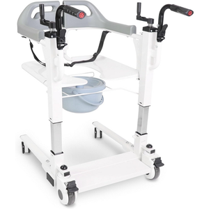 Chaise de transfert pour personnes âgées (hauteur de siège réglable jusqu'à 58 cm), chaise de toilette pour seniors avec roues larges KMINA K40064 - Product Image 4